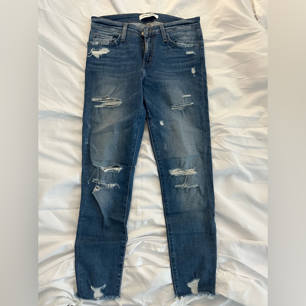 Distressed Blue Jeans for Women